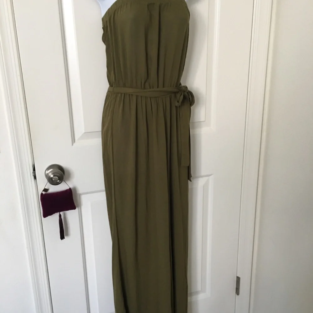 Forever 21- Tube Top Olive Green Jumpsuit NWT. Size M - Picture 7 of 7